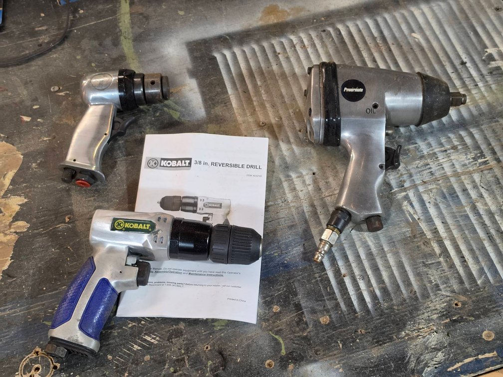 Powermate Impact Wrench, Kobalt Drill, Unbranded Drill