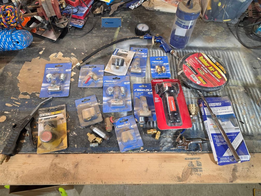 Air Compressor Accessories and Fittings Lot