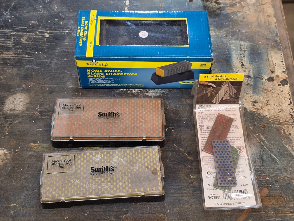 Knife and Tool Sharpening Pad and Block Lot
