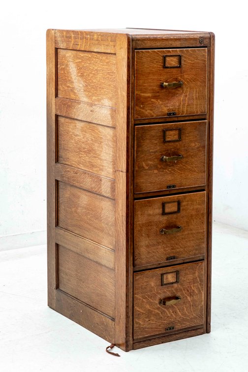Antique Tiger Oak File Cabinet