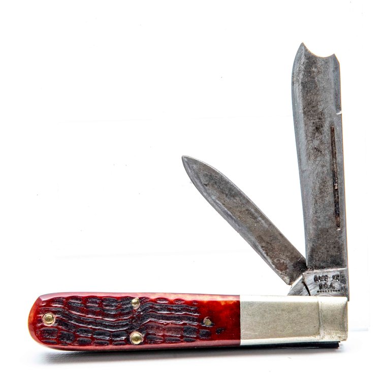 1971 Case XX Red Bone 6205 R One Arm Knife