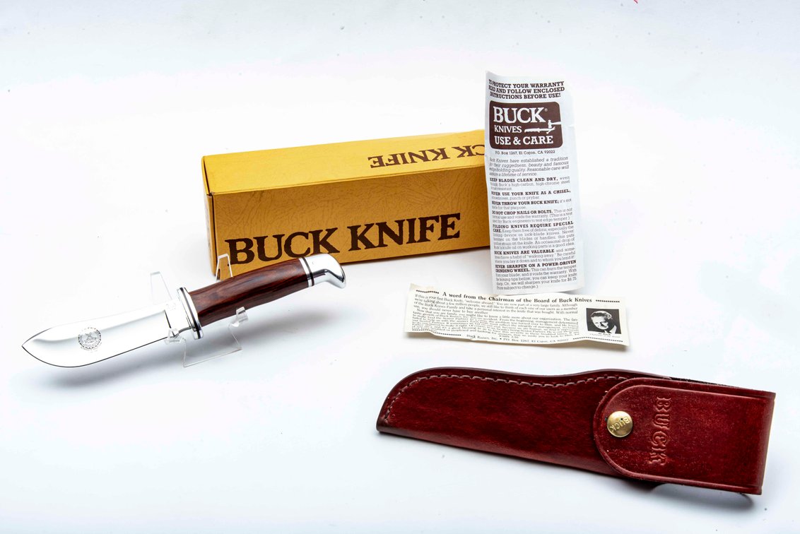 Buck Custom USA Wood Handle Skinner Knife - NKCA