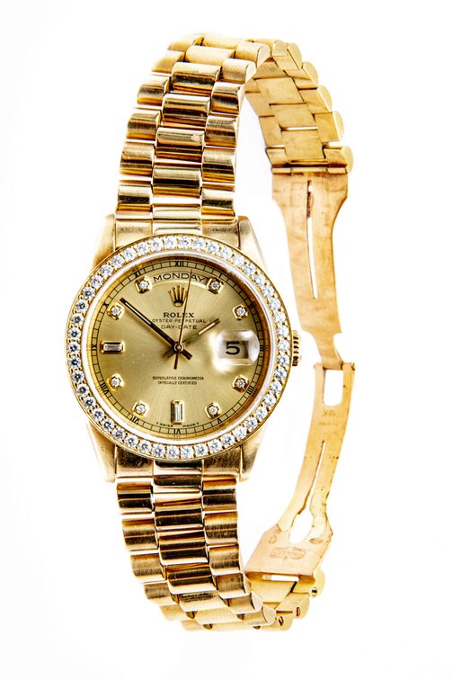 1991- 18K Y. Gold Rolex Oyster Watch