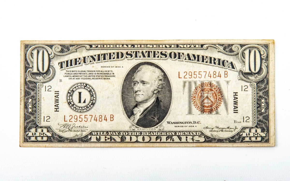 1934A Series Hawaii $10 Reserve Note