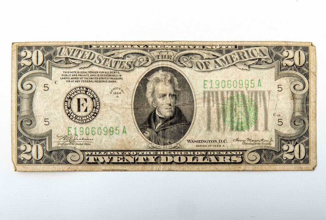 1934A Series $20 Green Seal Reserve note.