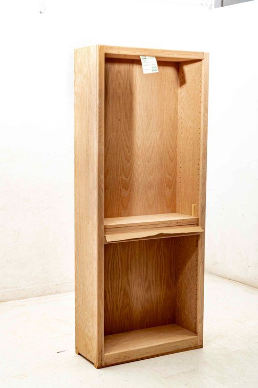 #3- Unfinished Solid Wood Shelving Unit- New