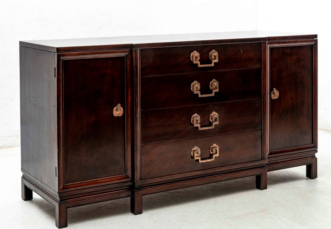 Chinese Style Mahogany Credenza by Landstrom