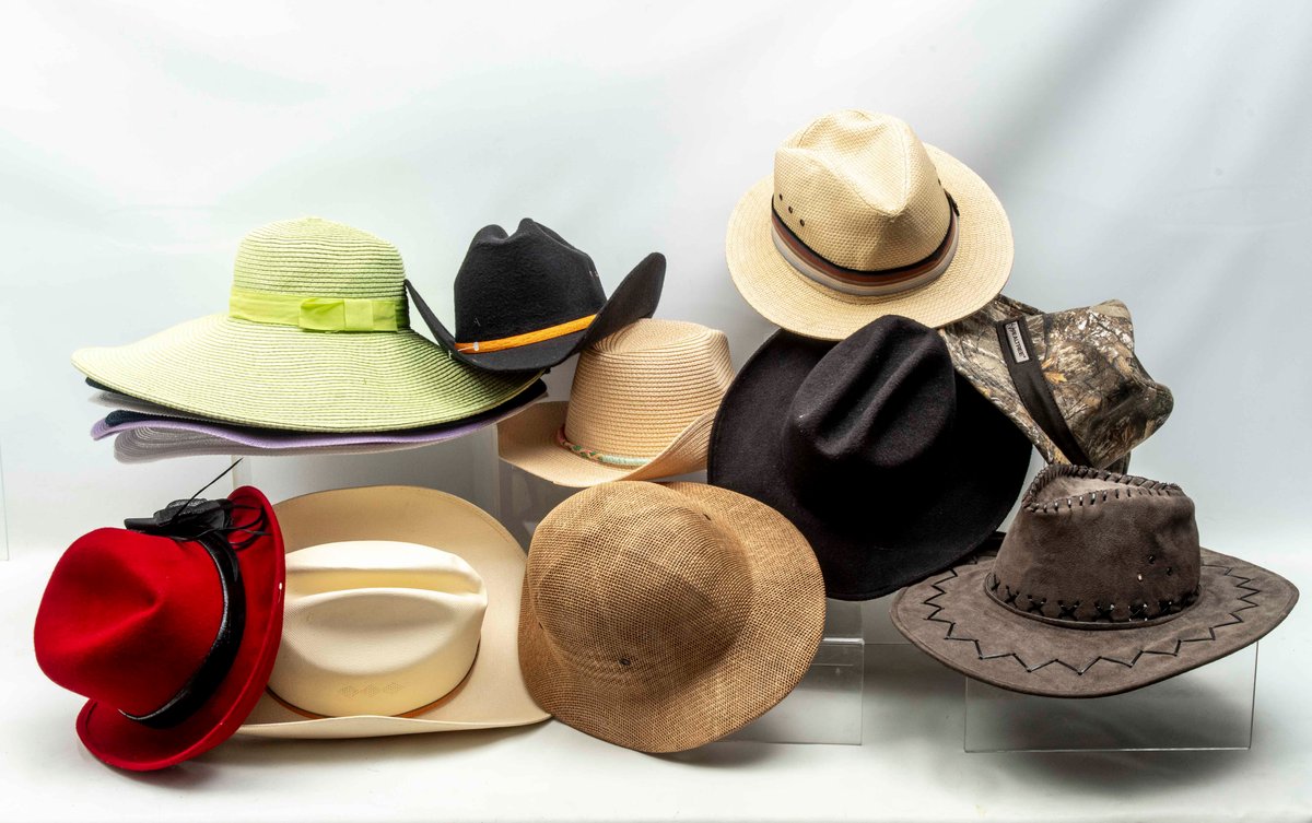 16 Hats Of Various Styles & Sizes - Male or Female