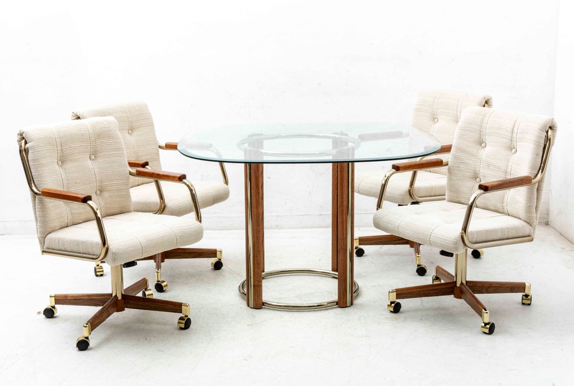 Chromecraft Vintage Dinette w/Rolling Chairs