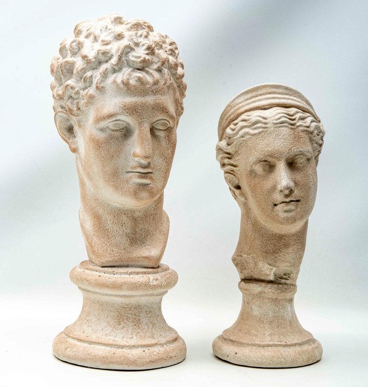 Two Austin Production Greek Busts- 1984