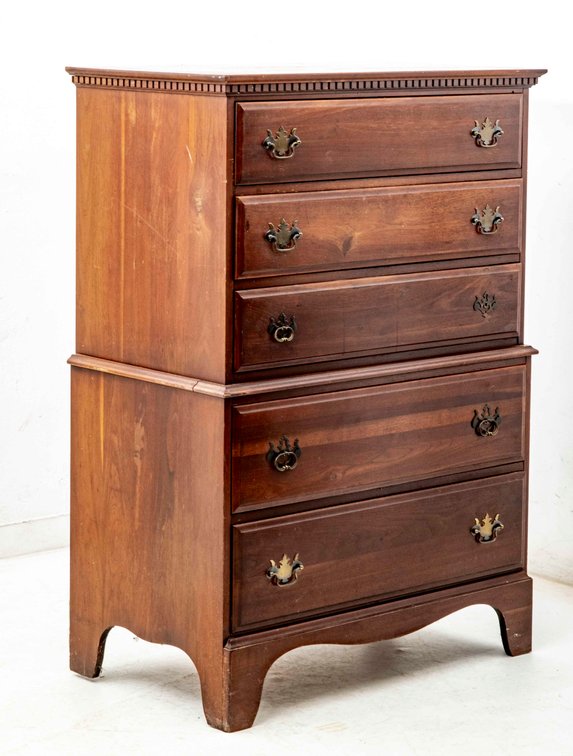 Davis Cabinet Co Chest on Chest Aged Walnut