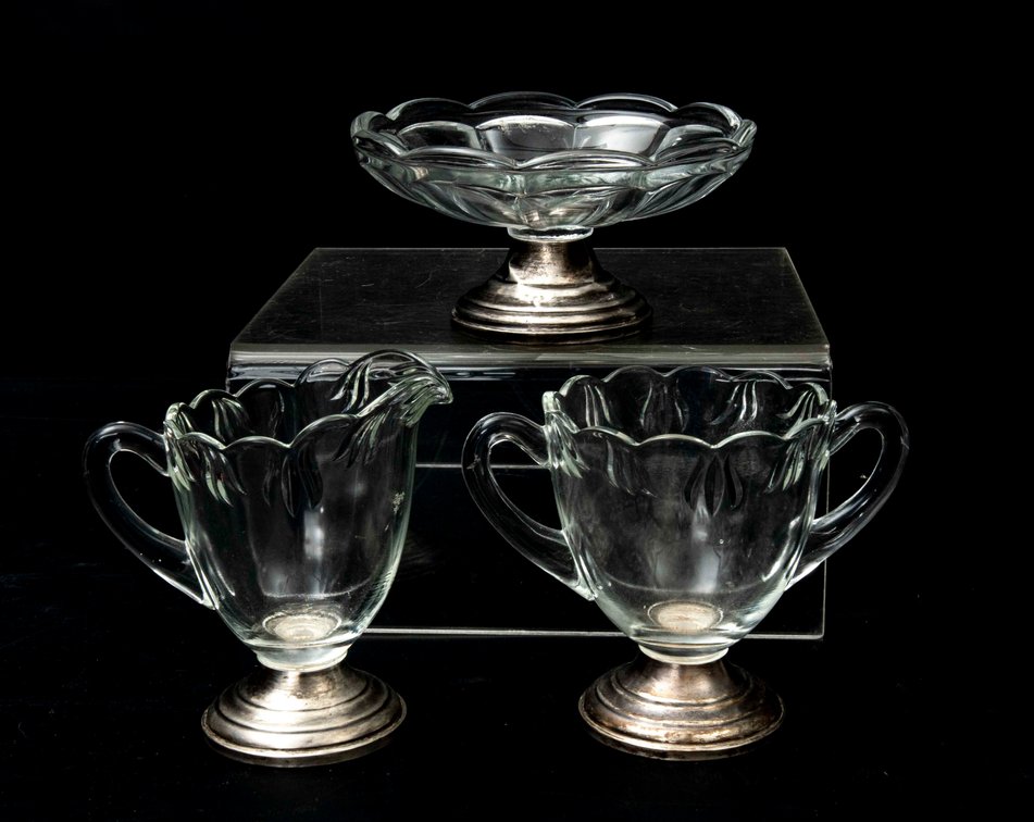 Sterling by Fina- Cream & Sugar and a Bowl