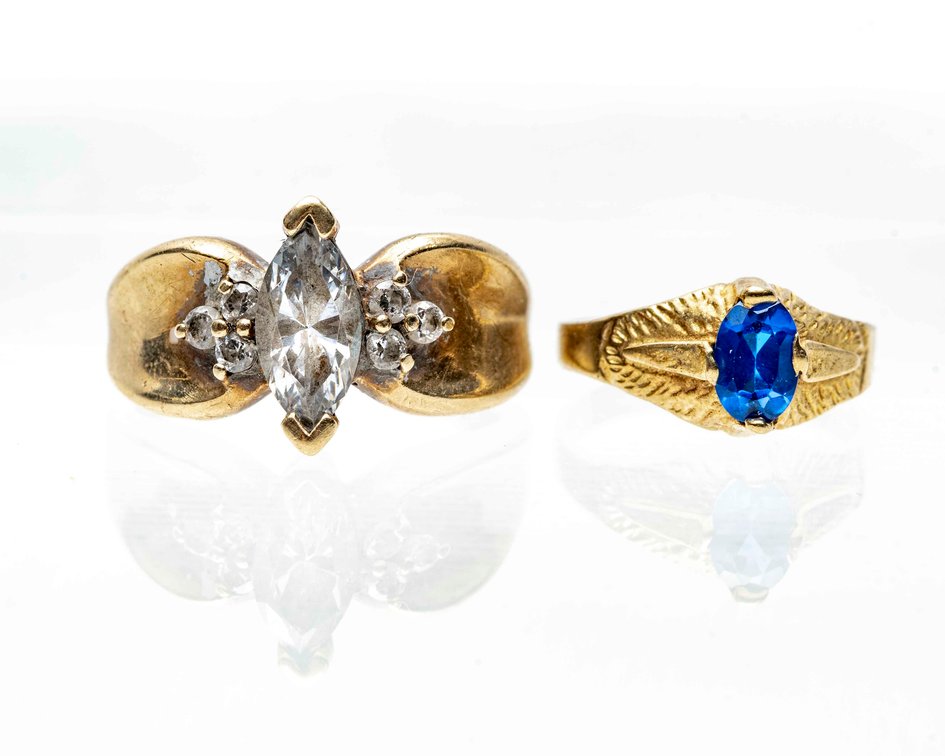 Two- 10K Y Gold Rings- 5 G