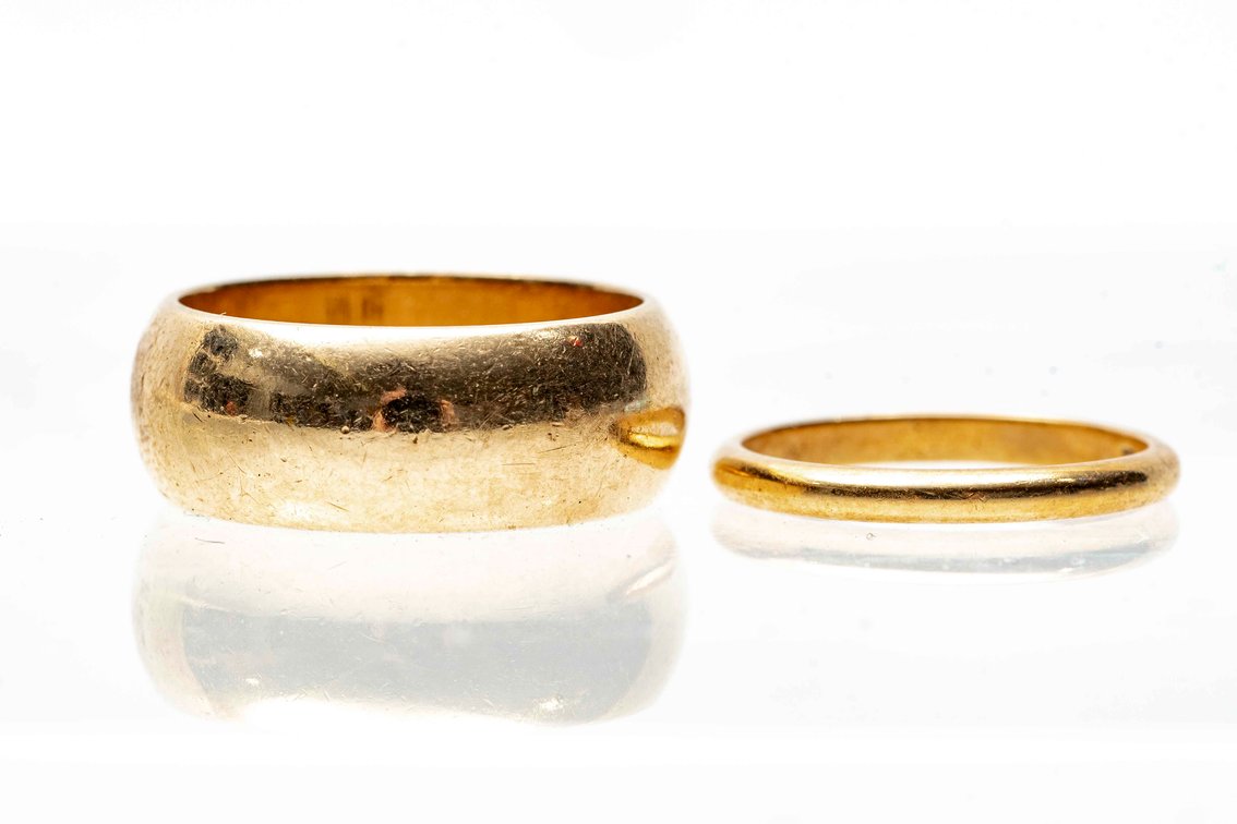 Two- 14K Gold Bands- 11.2 G
