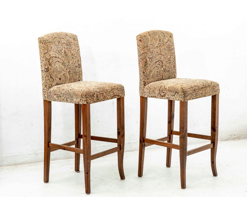 Pair of Bar Stools with Backs