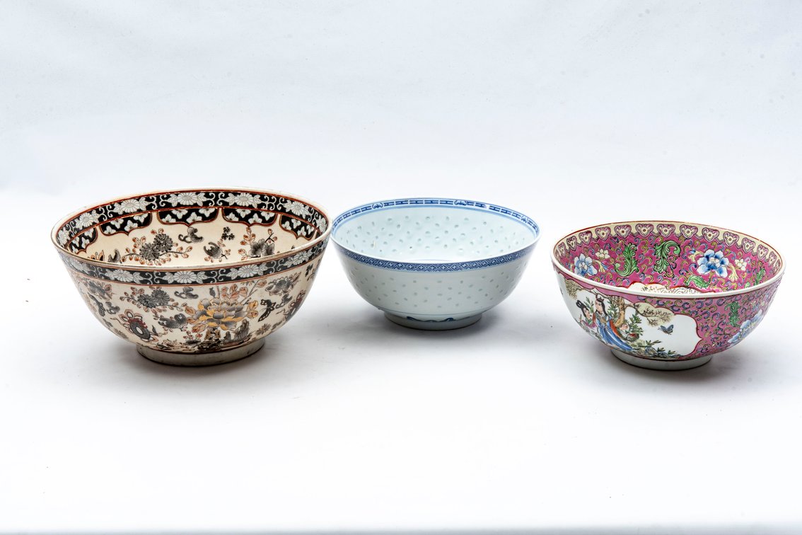 3 Chinese / Asian Bowls