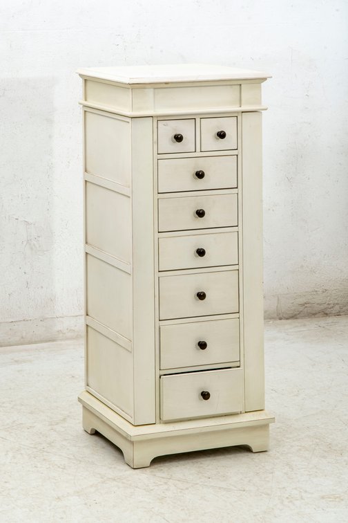 French White Jewelry Chest- Stratford Pattern