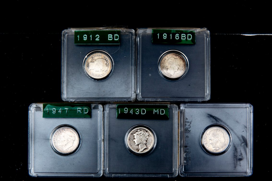 Barber, Mercury and Roosevelt Silver Dimes