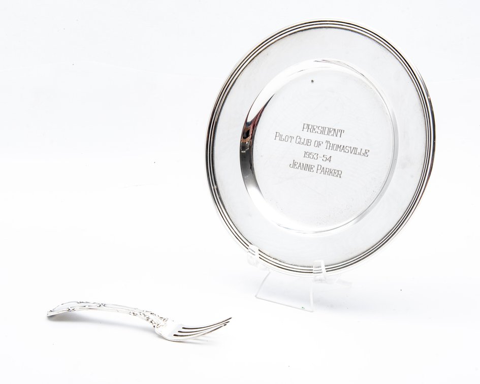 Sterling Baby Fork & Plate- 117 Grams