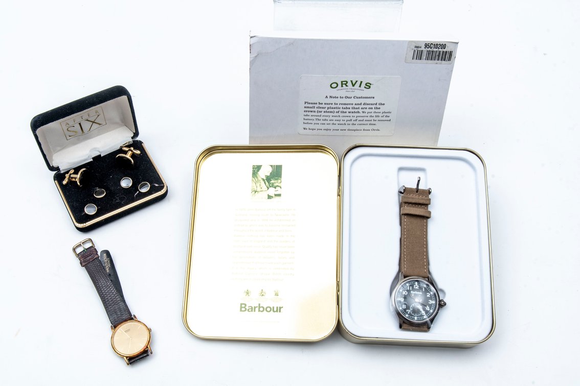 Barbour & Seiko Watches & Cuff Link Set
