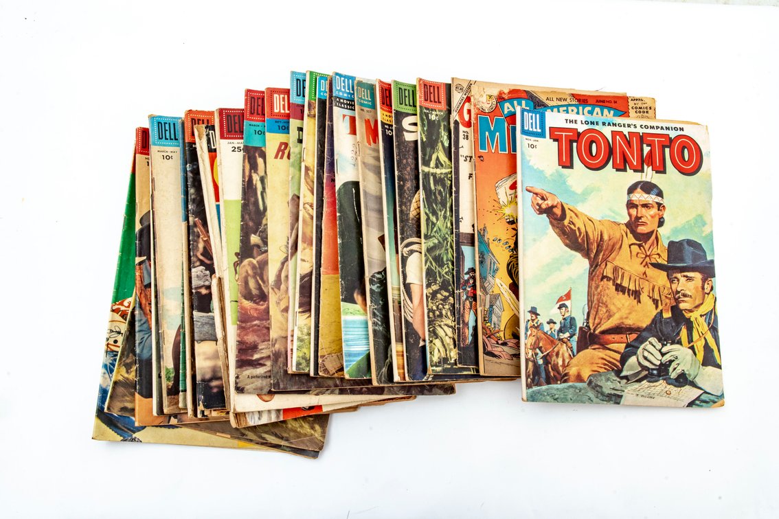 25+ Dell Western, Kid Colt, & Men of War Comics