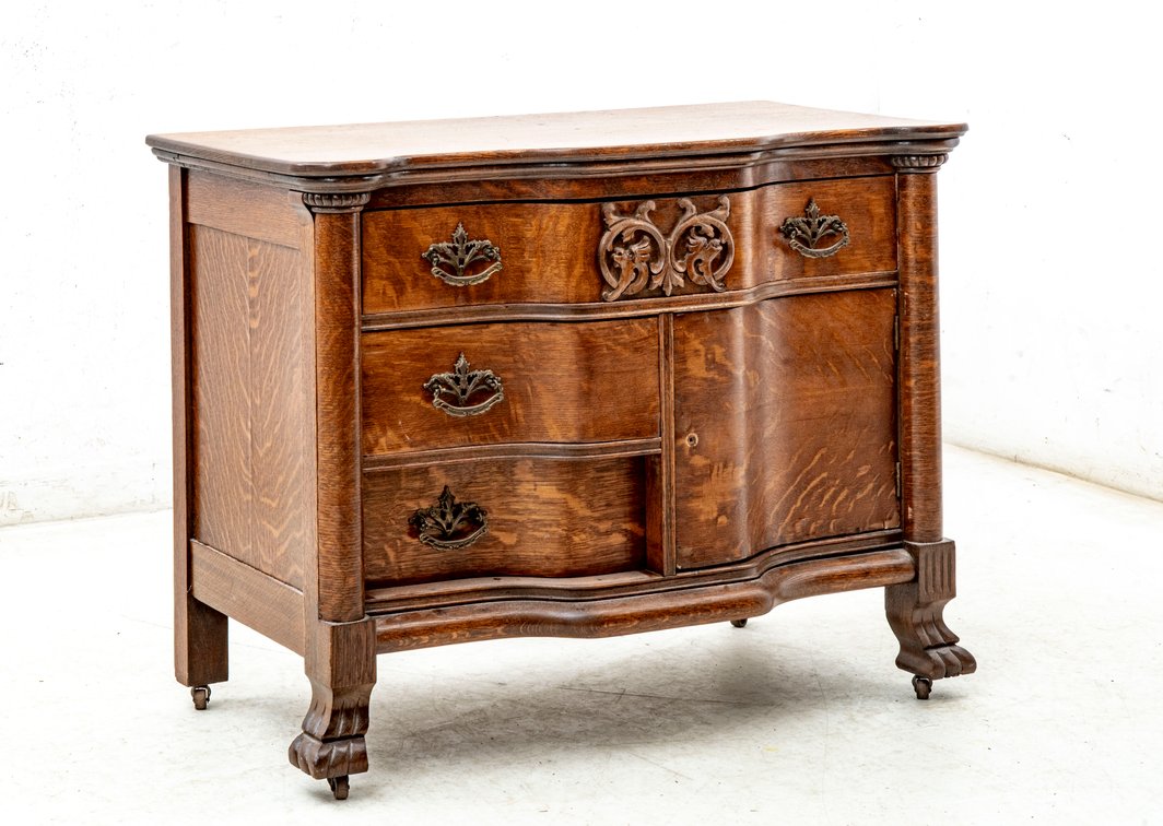 Tiger Oak Oxbow Washstand
