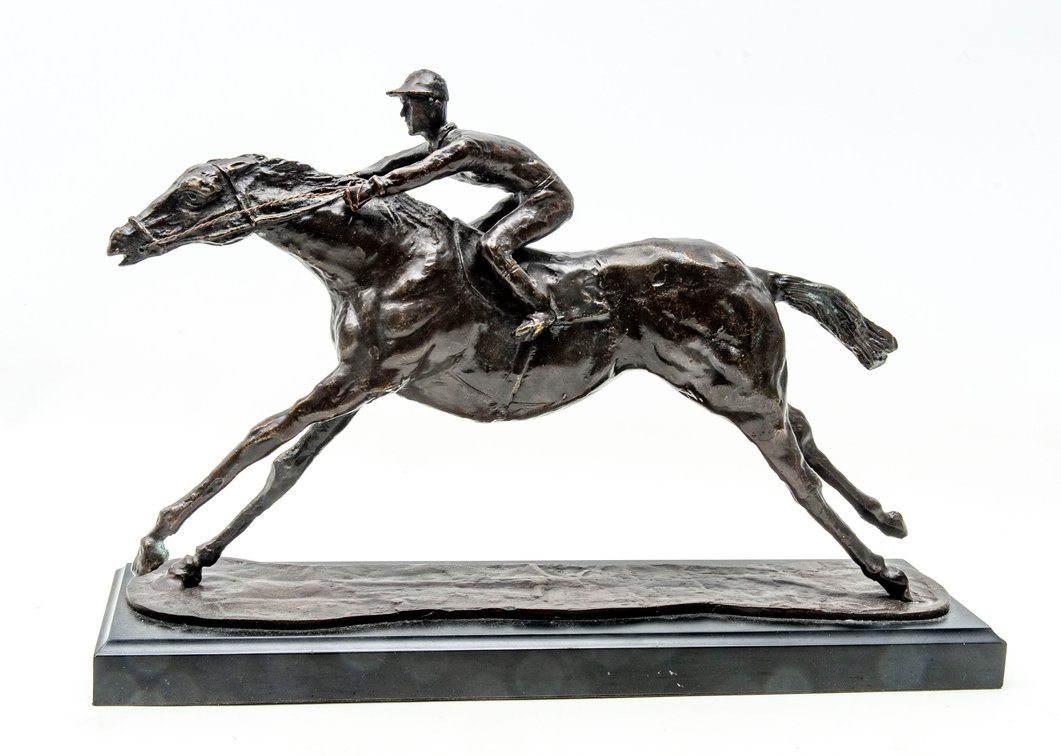 Bronze Horse & Jockey Scuplture