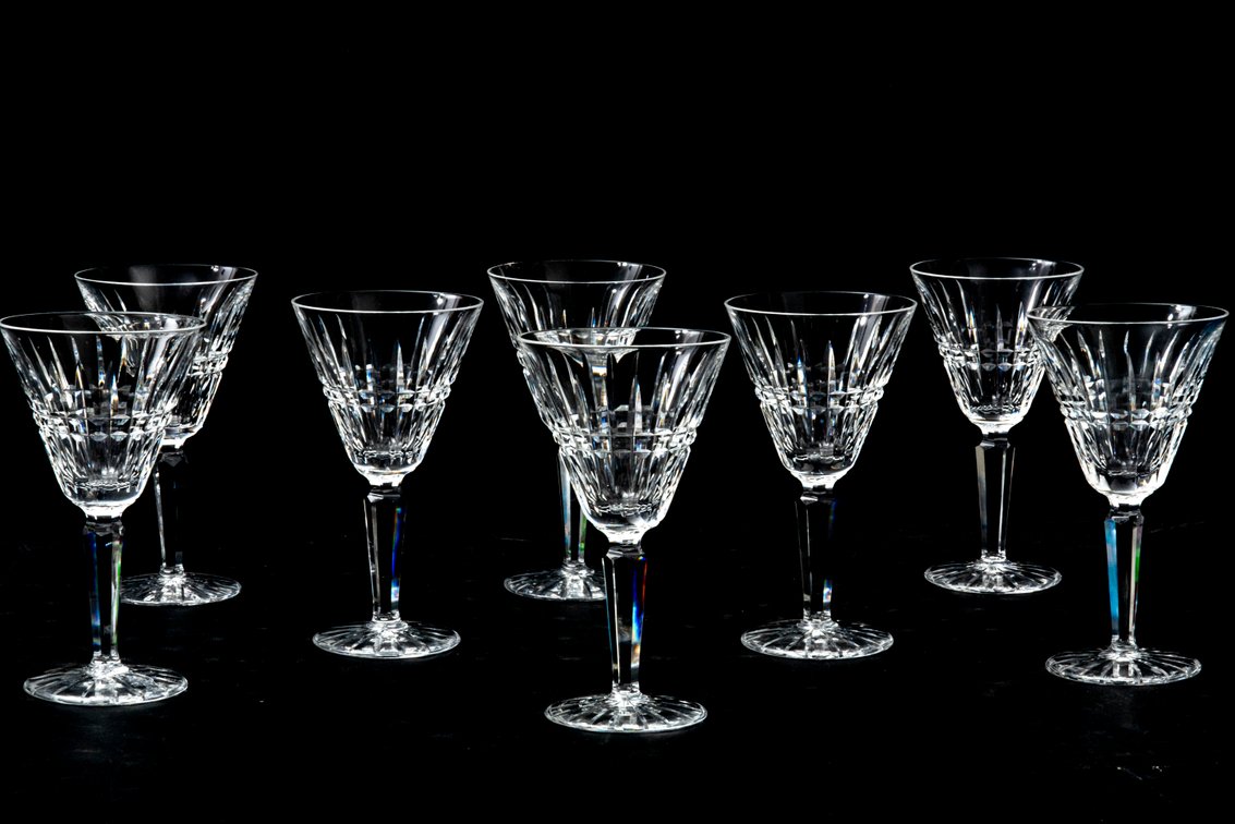 Set of 8 Waterford Crystal Glenmore 7" Goblets