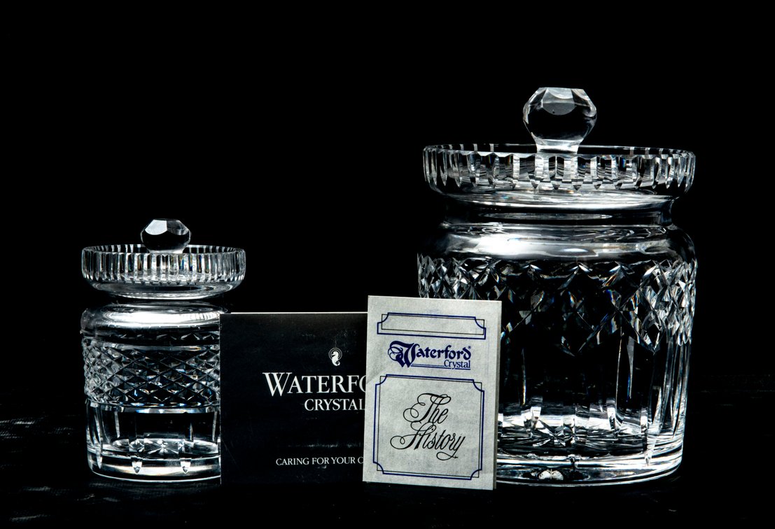 Waterford Crystal Biscuit Jar & Jam Jar