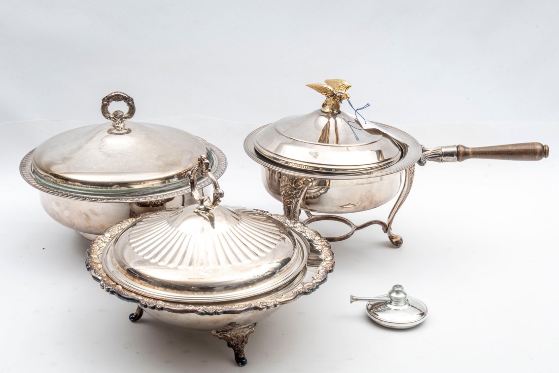 Three Silver Plated Serving Dishes