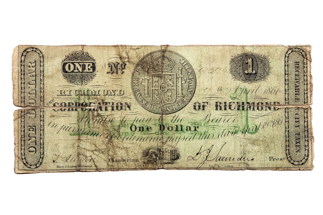 1861 Corporation of Richmond $1 Note