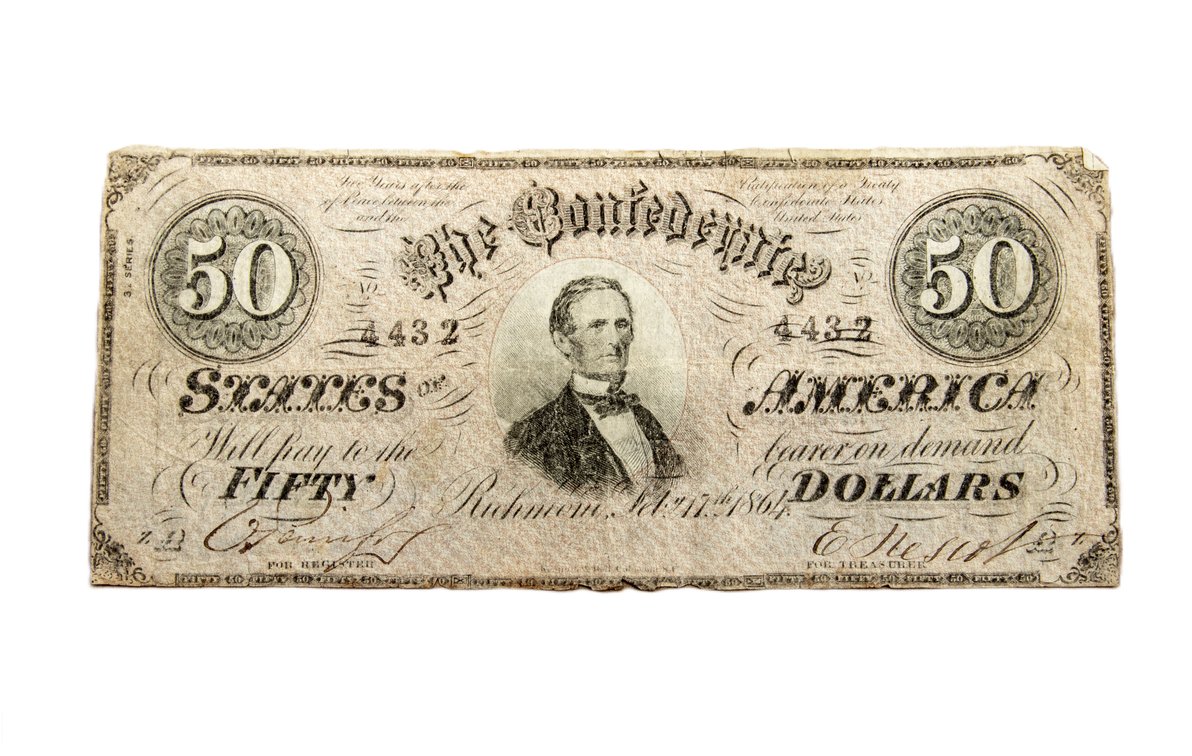 1864 $50 Confederate States of America Note