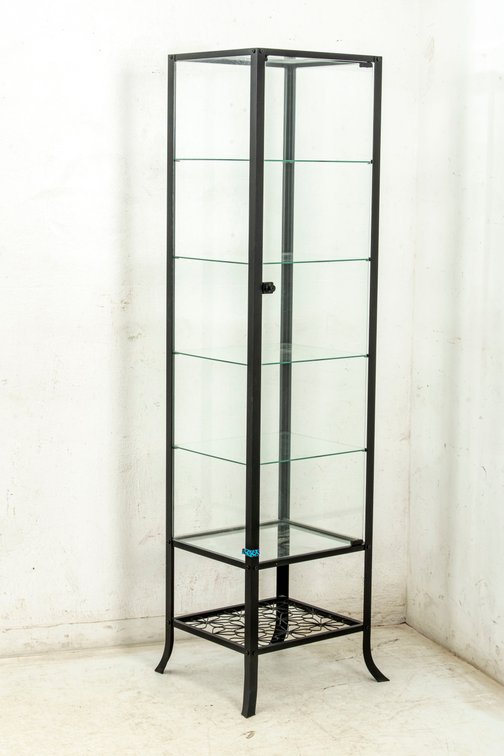 360 Glass Display Case with Black Metal