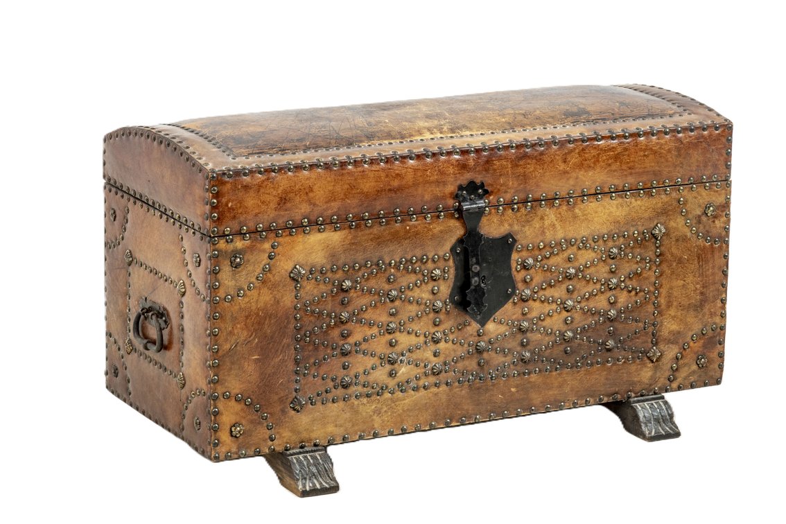 Bow Top Leather Clad Chest