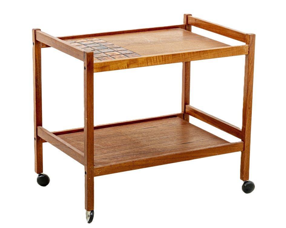 Danish MCM Teak Tea Cart
