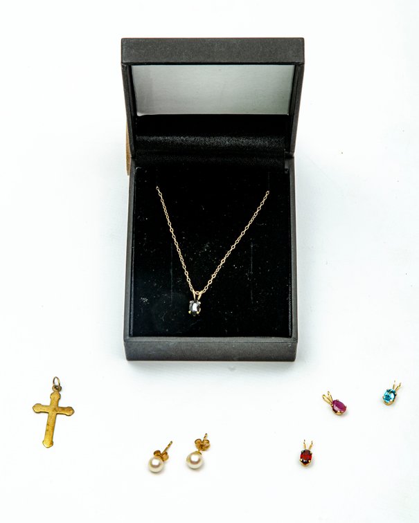 14K Gold Jewelry- Necklace W/ Pendants, Cross & Mo