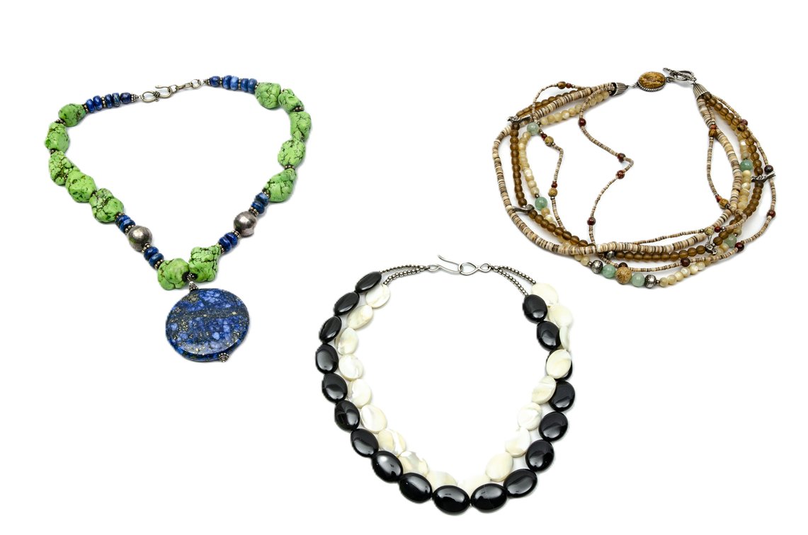 3 Statement Necklaces- Sterling
