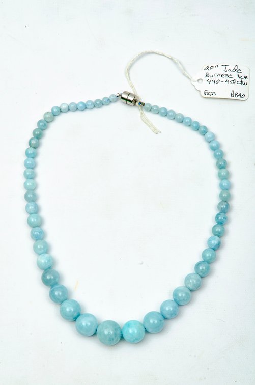 Burmese Ice Blue Jade Necklace