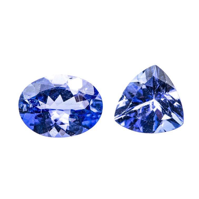 Two Tanzanite Faceted Stones- 1.65 Carats