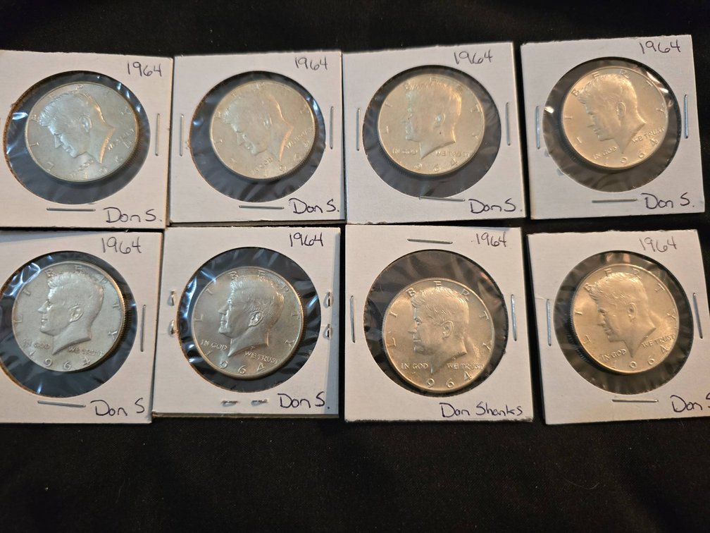 1964 Kennedy Half Dollar Coins in AU-Unc Condition