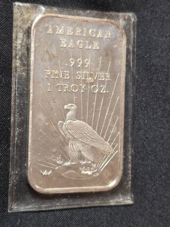 American Eagle .999 Fine Silver 1 Troy Oz Bar by World Wide Mint