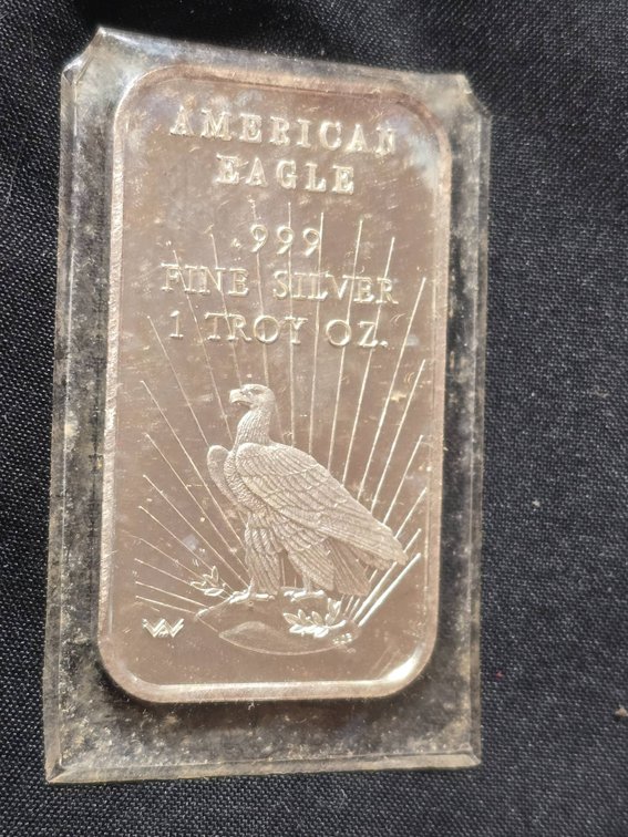 1 Troy Oz .999 Fine Silver American Eagle Bar by World Wide Mint