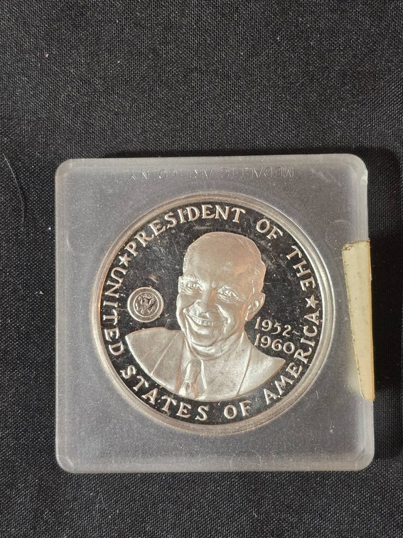 Franklin Mint Sterling Silver Dwight D. Eisenhower Medal