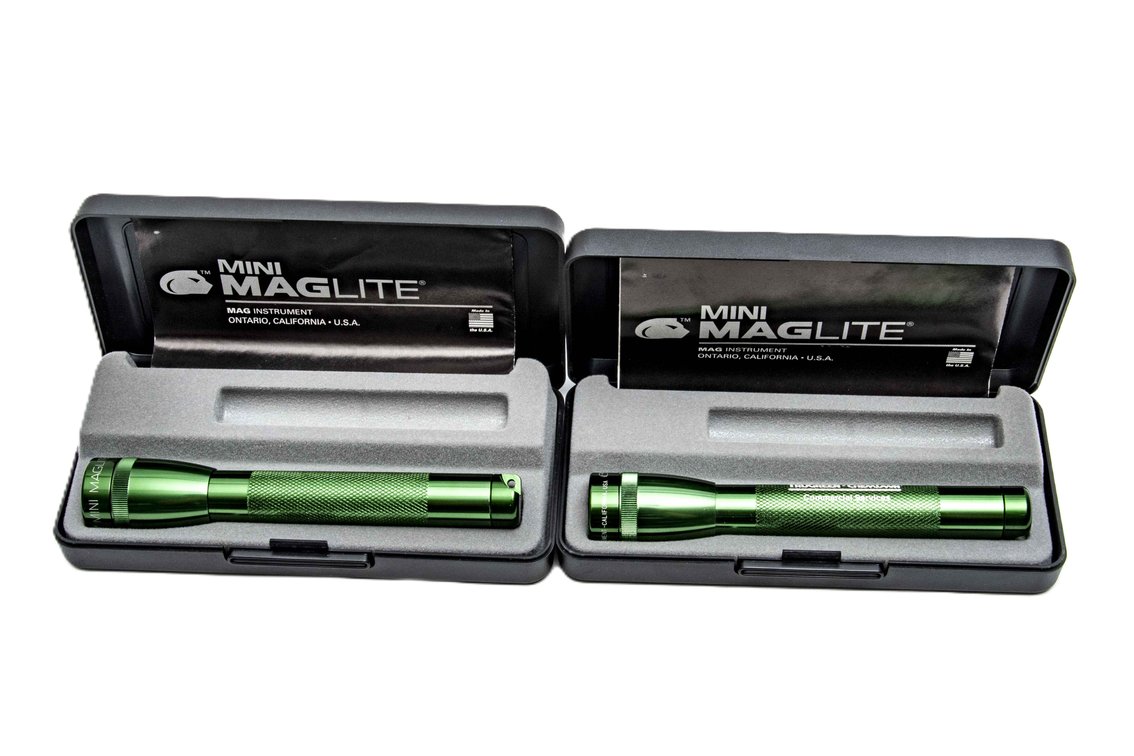 Two Mini-Maglite Flashlights in Cases