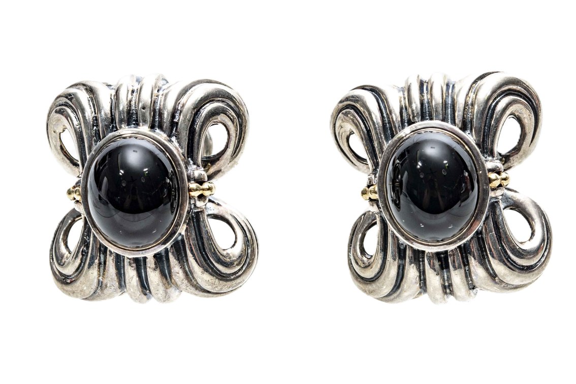 Sterling/14K Gold Earring Pair-Lagos?- 22.6 G