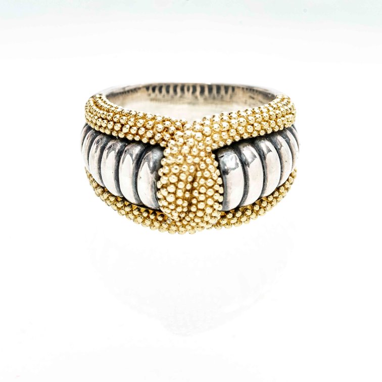 Lagos- Sterling & 18K Ring- 10.4 G