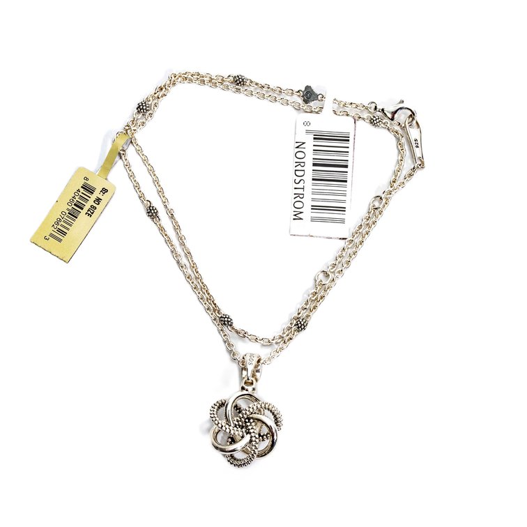 Lagos Sterling Love Knot Chain & Pendant- 11.6 G