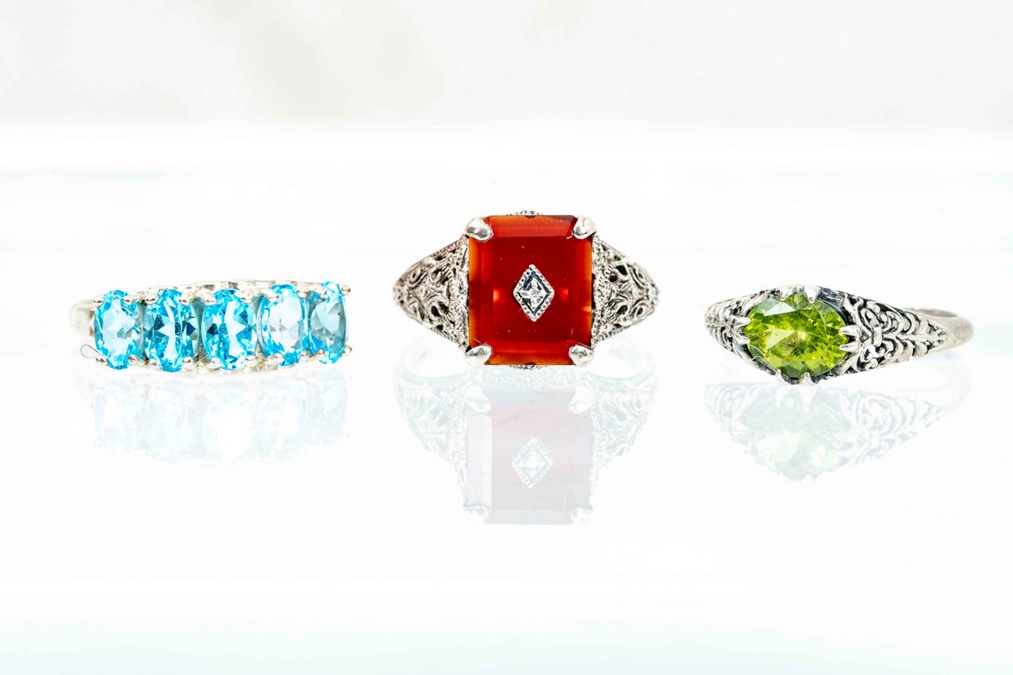 3 PRANDA Group Sterling Rings- 8.5 G