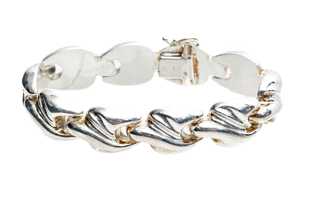 Sterling Hollow Form Bracelet- 30.5 G