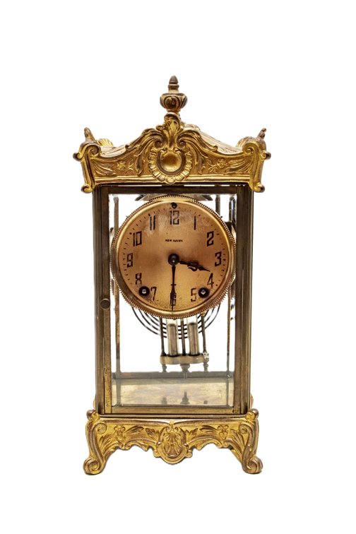 Antique New Haven Crystal Regulator Clock